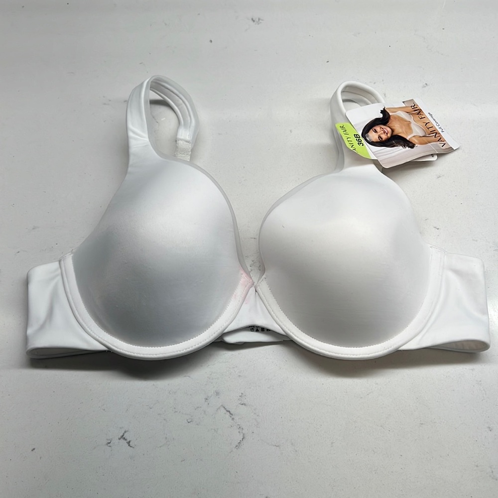 Vanity Fair Full Coverage Flattering Lift‎ Underwire Bra Size 36B White